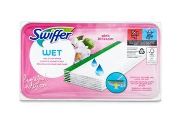 Змінні вологі серветки для швабри Swiffer wet + Pink Blossom, 24 шт 1114 фото