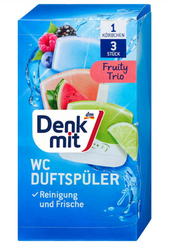 Туалетний блок Denkmit WC-Duftsp&uuml;ler (Fruity-Trio) 3x55 мл 145 фото