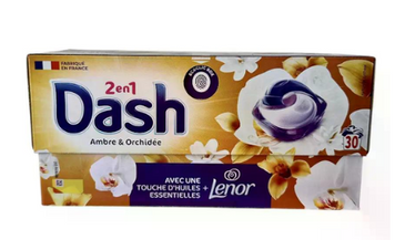 Капсули для прання Dash Ambre & Orchidee 2 в1 30 шт 023 фото