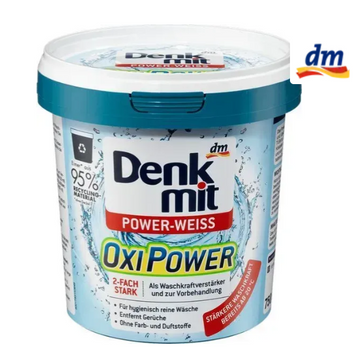 Порошковий плямовивідник з активним киснем для білих речей Denkmit Oxi Power Power-weiss 750 г 449 фото