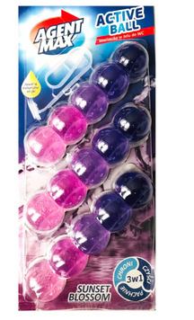 Туалетний блок AGENT MAX ACTIVE BALL 3x35г / SUNSET BLOSSOM 150 фото
