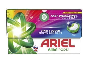 Капсули для прання Ariel 3-в-1 Для кольорового 22 шт. 543453434 фото
