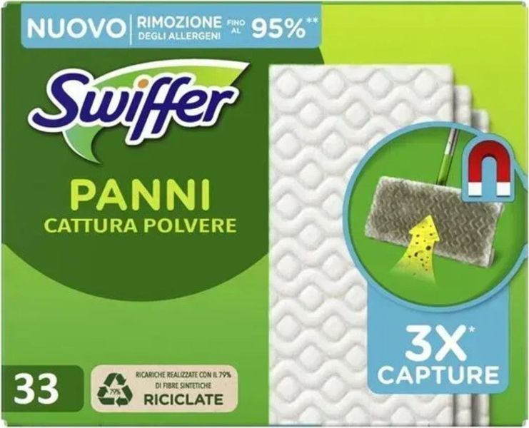 Змінні сухі серветки для швабри Swiffer dry, 33 шт 1125 фото