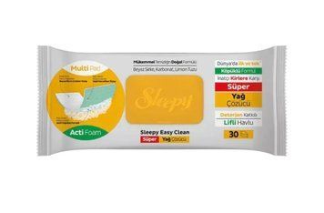 Вологі серветки ТМ SLEEPY Easy Clean з активною піною проти жиру для кухні, 30 шт 45220133 фото