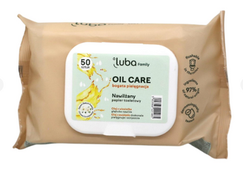 Вологий туалетний папір з клапаном Oil Care Luba Family 50 шт. 429 фото