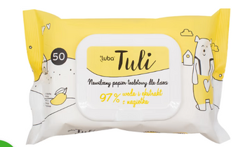 Вологий туалетний папір дитячий Luba Tuli 97% води і екстракт календули 50 шт.  431 фото