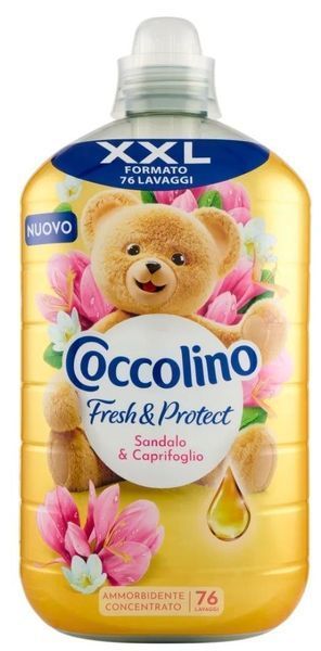 Кондиціонер для прання концентрат COCCOLINO Ammorbidente Concentrato Fresh & Protect Sandalo & Caprifoglio 76 прань, 1750 мл 22333332 фото