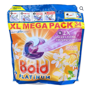 Універсальні капсули для прання Bold Platinum PODS&reg; із удвічі довшою свіжістю Аромат цитрусових і білої вербени 34шт 032 фото