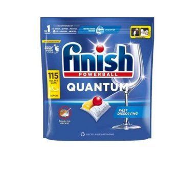 Засіб для миття посуду в посудомийних машинах FINISH Quantum All in 1 Лимон 115 шт 321322 фото