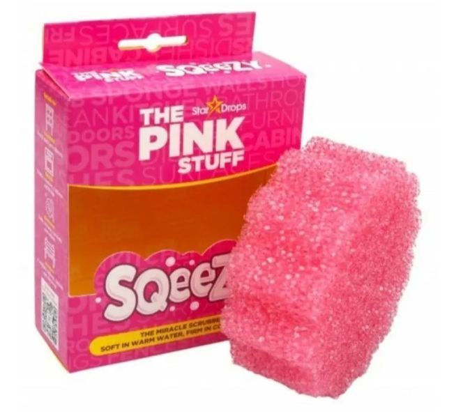 Губка для прибирання The Pink Stuff Sqeezy Miracle Scrubber, 1 шт 54446 фото