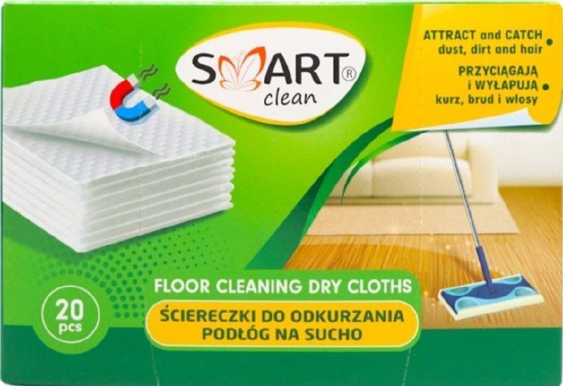 Сухі серветки Smart Clean для миття підлоги 20 шт 1133 фото