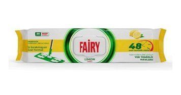 Вологі серветки для підлоги з ароматом лимона Fairy Цитрус 50 шт 121232342 фото