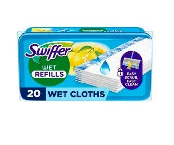Вологі серветки для підлоги Swiffer Wet 20шт 12321 фото