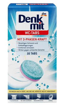 Таблетки для очищення унітазу з формулою крафта Denkmit WC, 16 шт 171 фото