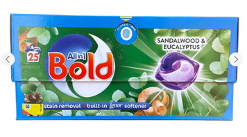 Універсальні капсули для прання Bold Sandalwood & Eucalyptus Bold All-in-1 Pods Washing Capsules Сандалове дерево і Євкаліпт 25шт 048 фото