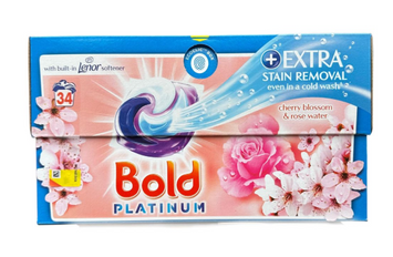 Універсальні ,Парфумовані капсули для прання Bold Platinum PODS&reg; Cherry Blossom & Rose Water ароматом Вишневого цвіту та Рожевої води 34шт 049 фото