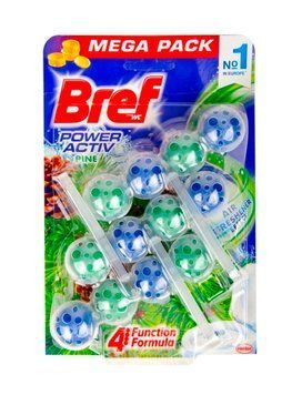 Туалетні блоки для унітазу Bref Power Aktiv Pine 3 х 50 г 2222221 фото