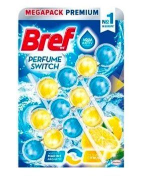 Туалетні блоки для унітазу Bref Perfume Switch Зміна Аромату Marine-Citrus, 50х3 шт 111112121 фото