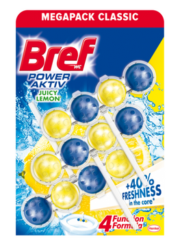 Підвісний блок для унітазу BREF Power Aktiv Лимон, 3 x 50 г  128 фото