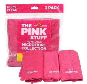 Серветки мікрофіброві універсальні The Pink Stuff Microfibre collection multi-clean 30 х 30 см, 3 шт 87767666 фото