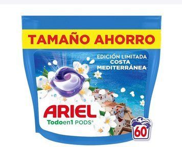 Капсули для прання Ariel Pods All-in-1 Sea Breeze & Jasmine Mediterranean Coast 60 шт 0033225 фото