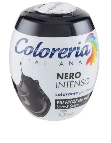 Фарба для одягу Coloreria, чорного кольору, nero intenso, 350 г 7777654 фото