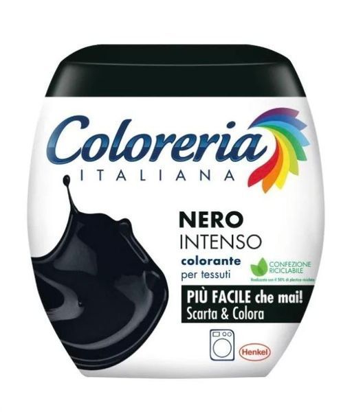 Фарба для одягу Coloreria, чорного кольору, nero intenso, 350 г 7777654 фото
